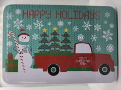 Tin Christmas Rectangular Multipurpose Gift Container 6 1/2″ x 4 1/2″ x 2 1/2″