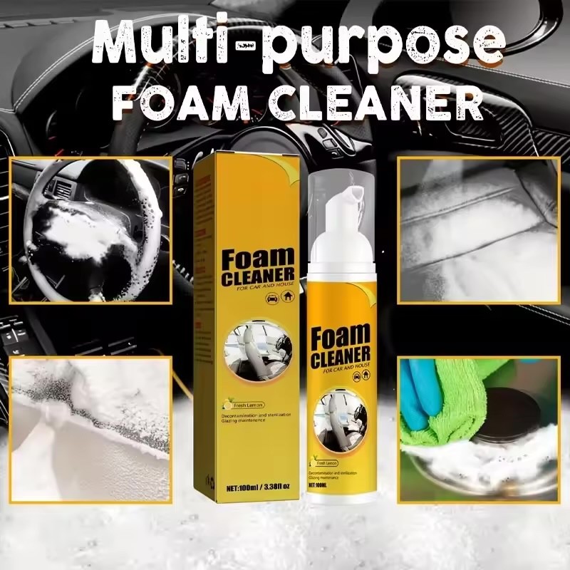 Multipurpose Foam Cleaner Spray, 3 x 100ml for Car Interiors & Household Use gallery