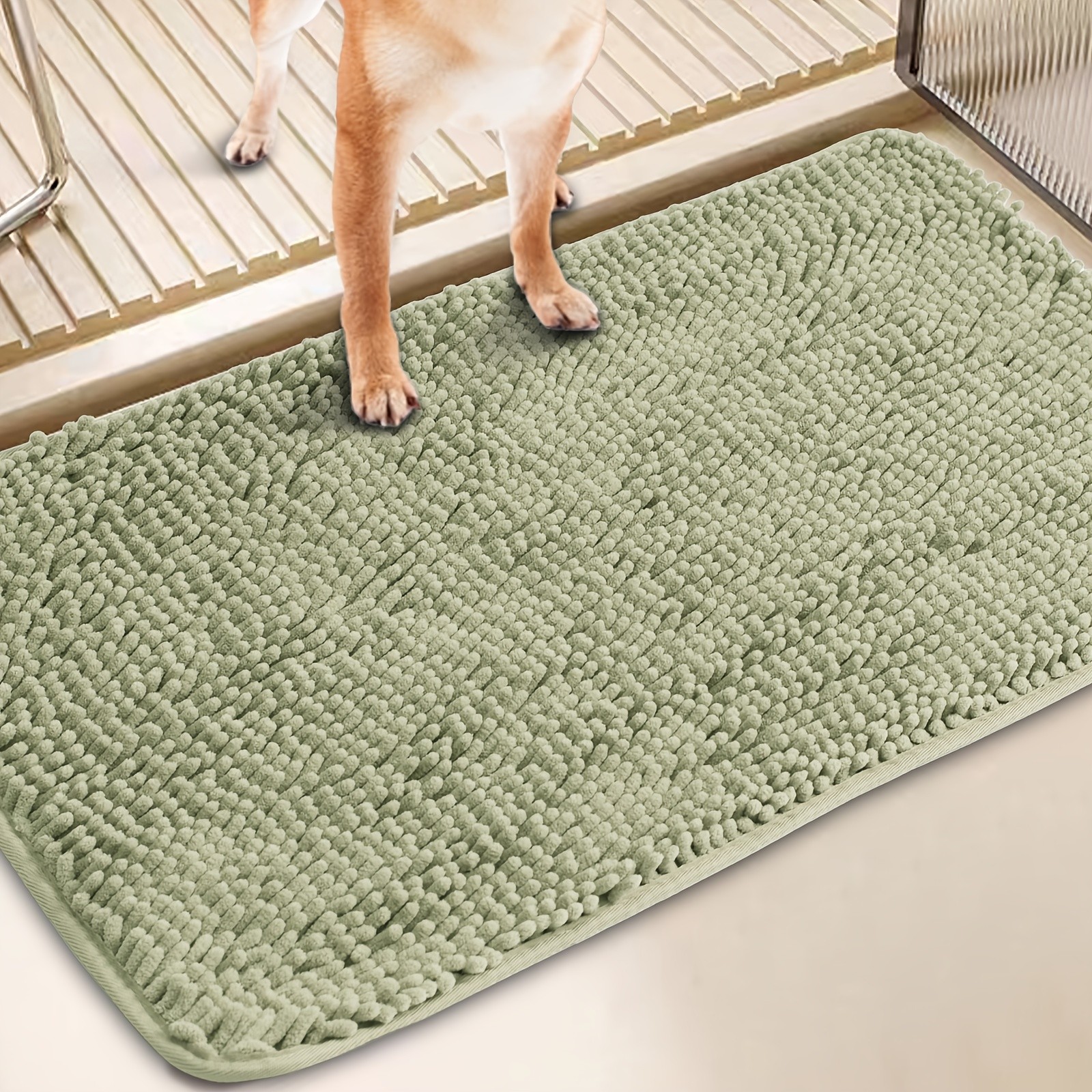 2PACK Absorbent Dog Door Mat For Muddy Paw Non-Slip Washable 24x17inch/32x20inch gallery