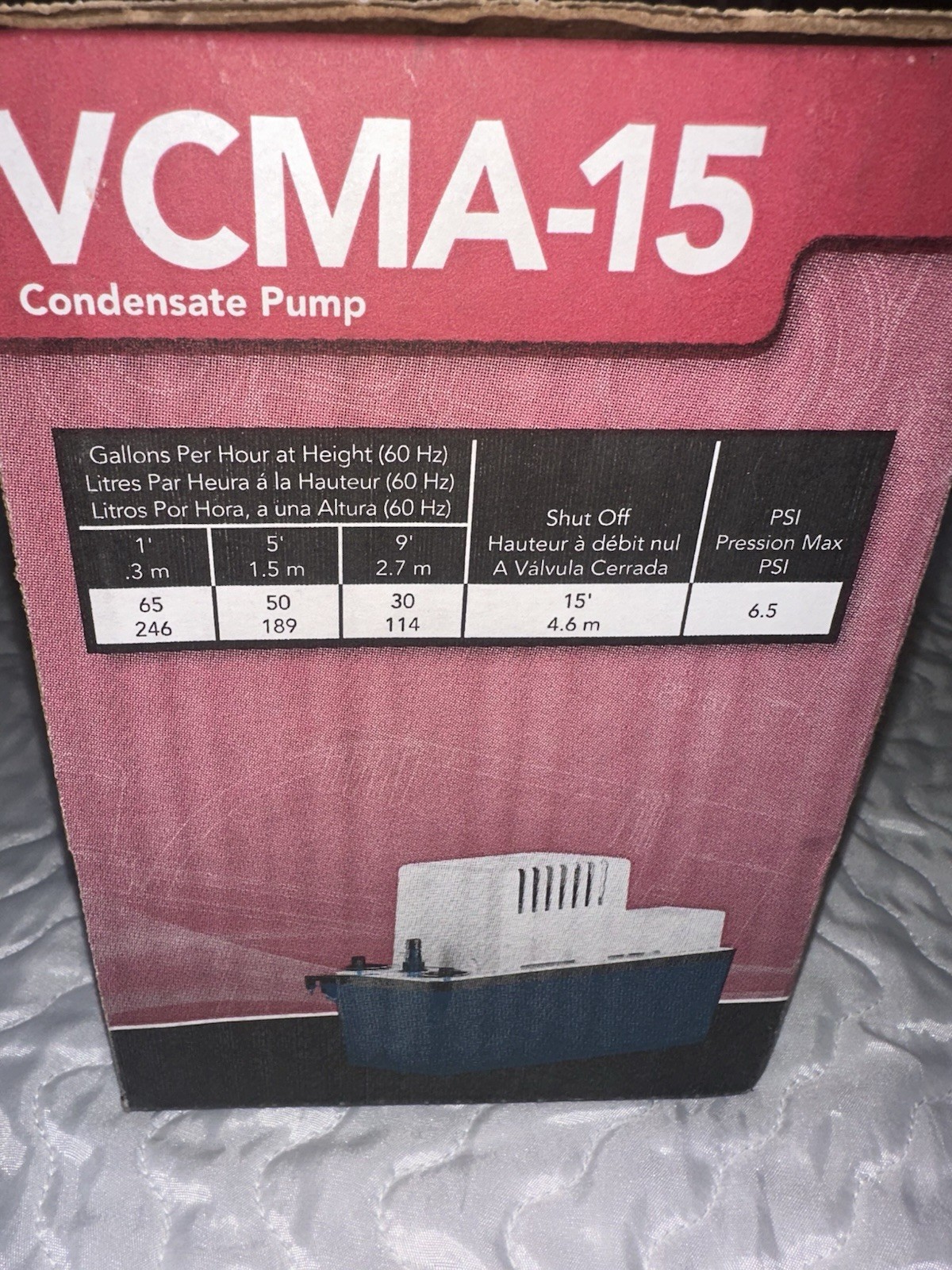 Little Giant VCMA-15ULS Automatic Condensate Pump w/ Safety Switch 554405 New gallery