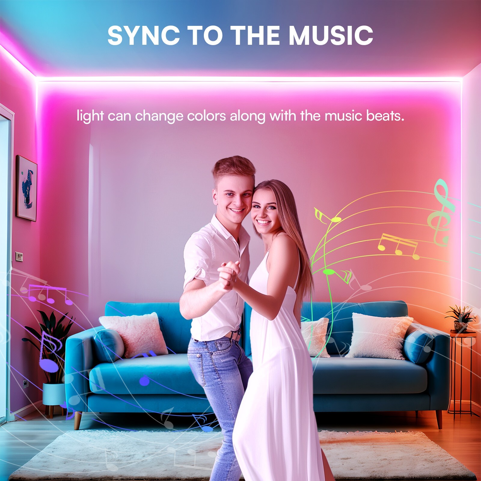 LED Strip Lights, Smart Light with App Remote Control, RGB LED Lights for room gallery