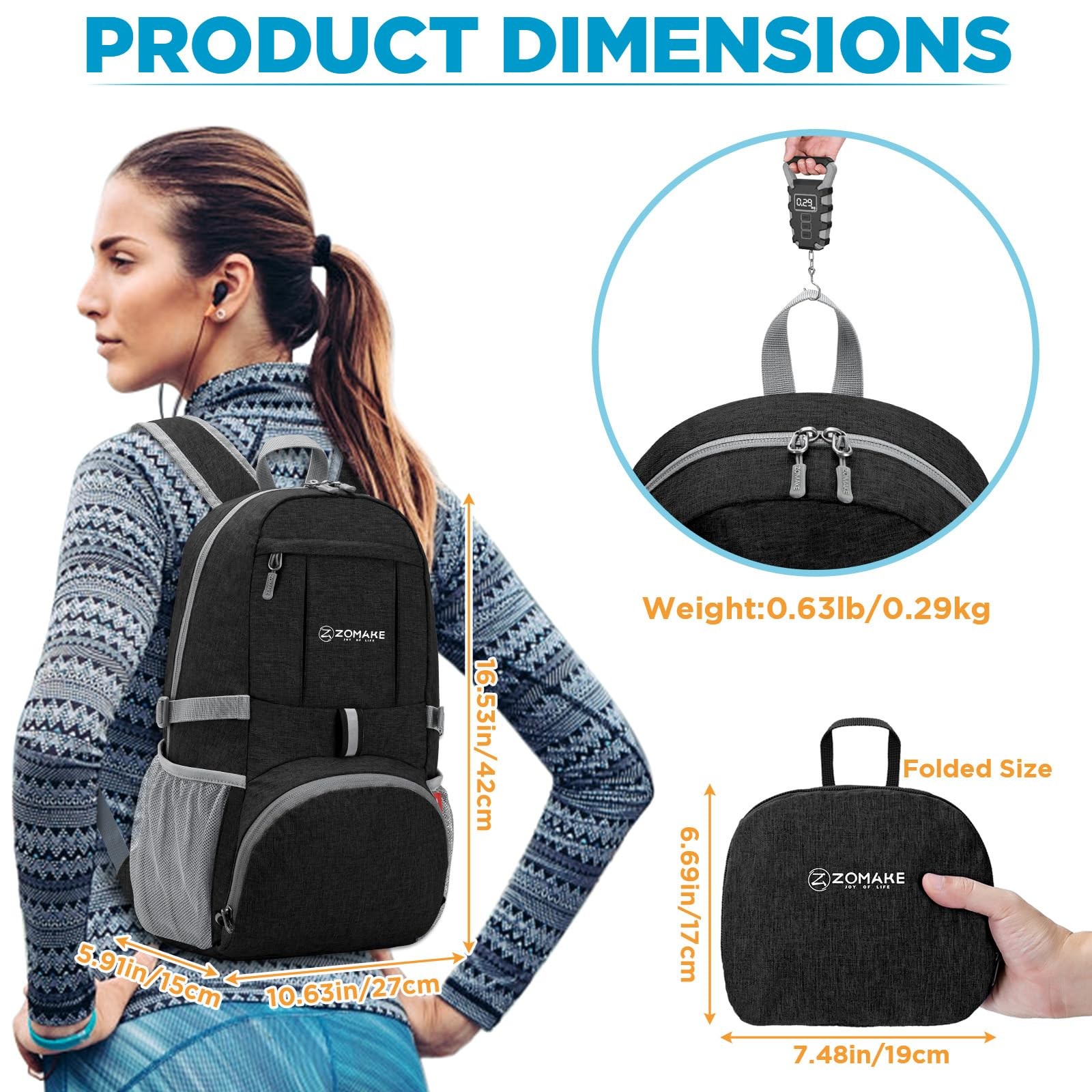 Ultra Lightweight Packable Backpack 25L,Small Foldable Backpacks Hiking Water... 2