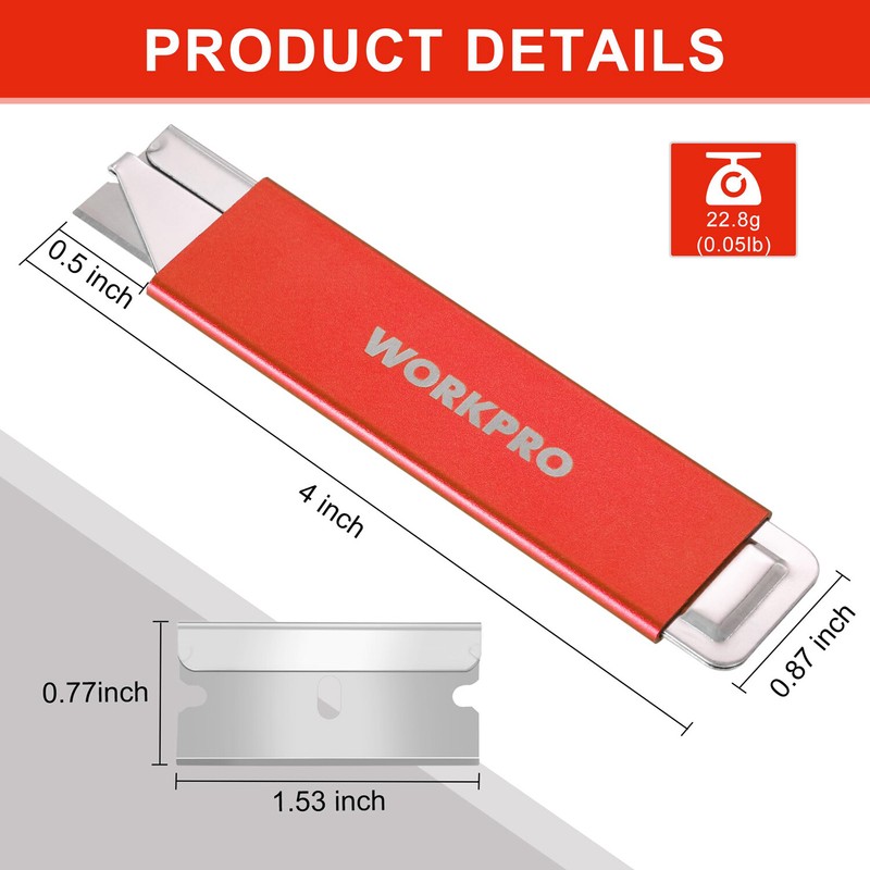 WORKPRO 12Pack Box Cutter Retractable Utility Knife Razor Knife Box Opener Blade gallery