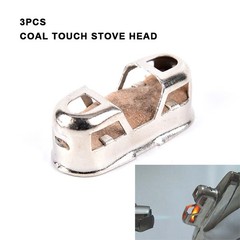 3pcs Touch Coal Stove Head Quadrilateral Platinum Stove Head Heater Accessories
