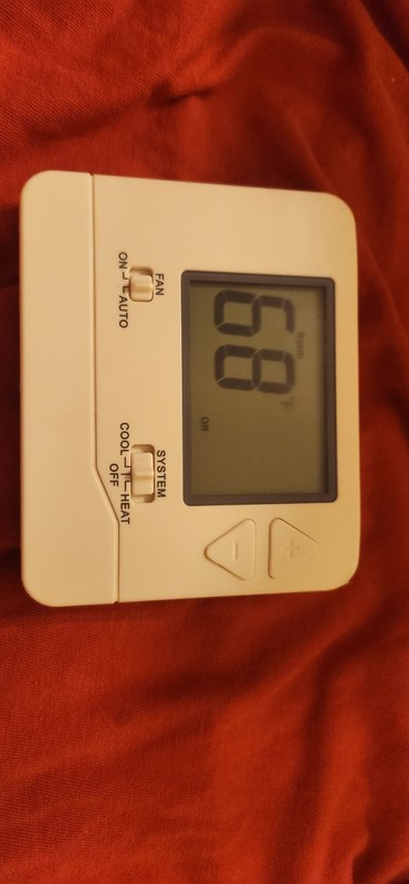 White Digital Non-Programmable Rectangular Thermostat Heat-Cool-Off Controls gallery