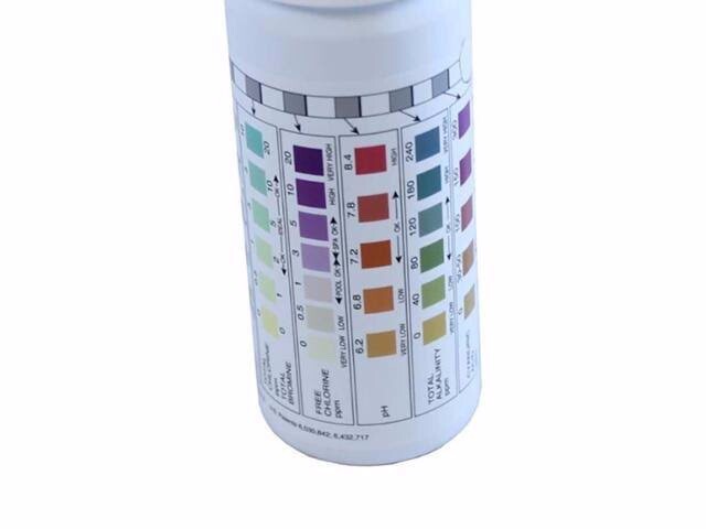 AquaChek Silver 7 in 1 Pool Spa Water Test Chlorine Strips 100 CT 551236 (7-Way) gallery