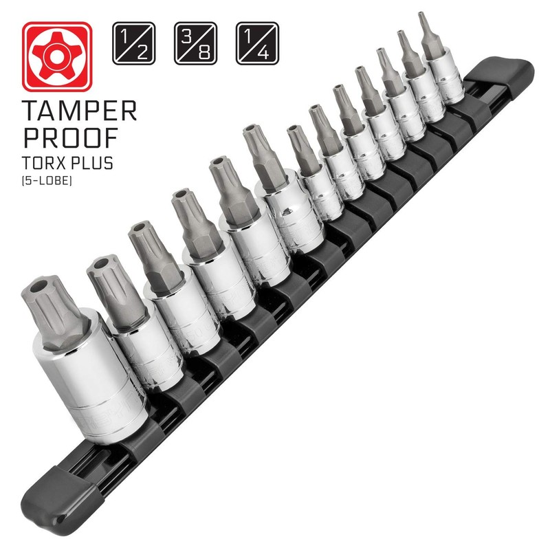 13Piece TamperProof Torx Plus Bit Socket Set, 5 Lobe Security, TPR8/IPR8 to T... gallery