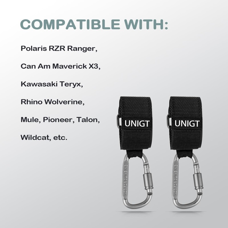 4 Pack UTV Hooks for Headsets, Helmets, Goggles Carabiner Accessory Hanger gallery