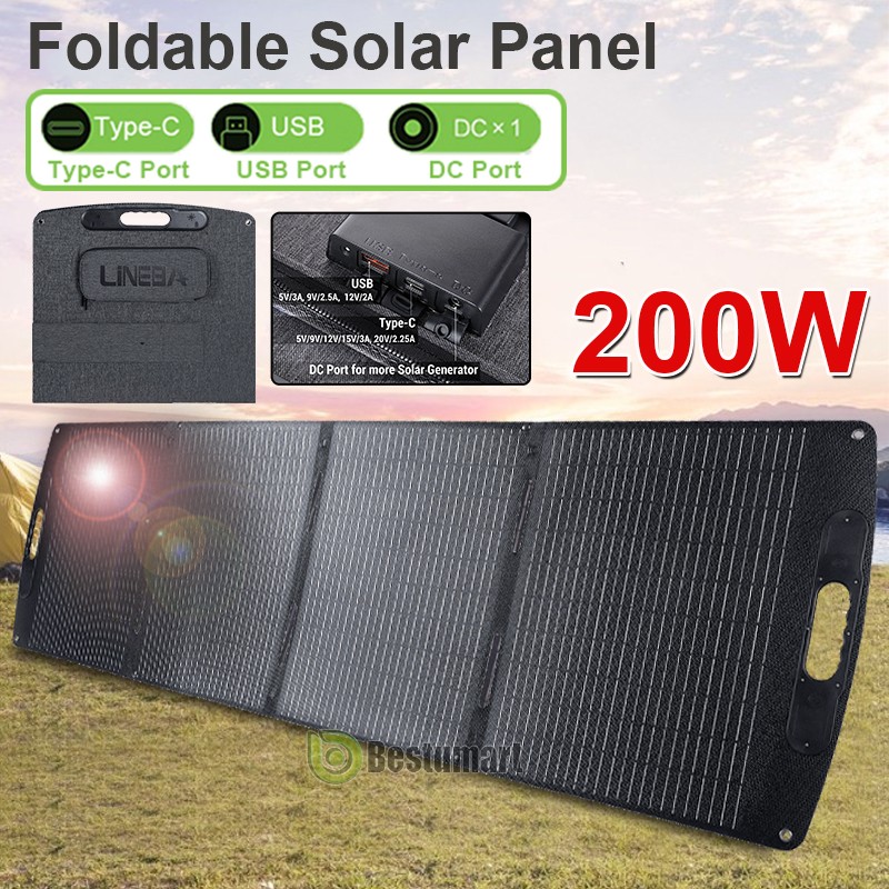 100W 200W Solar Panel Kit Foldable Off-Grid for RV Camping 23.5% Efficiency gallery