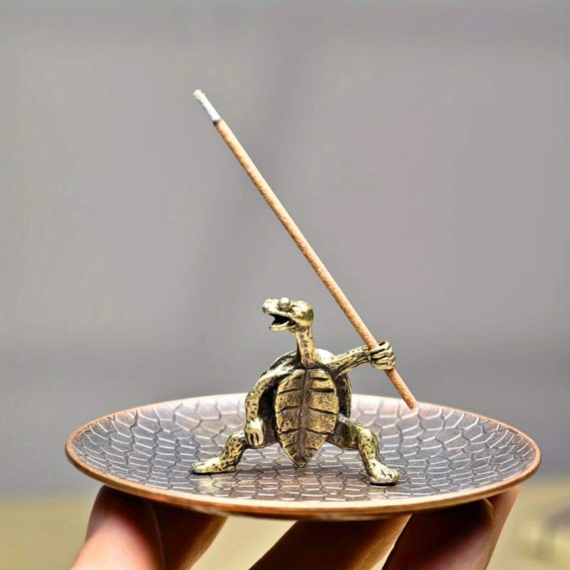 3pcs Fighting Turtle Incense Holder - Medieval Metal Dueling Turtles Tray, Home gallery