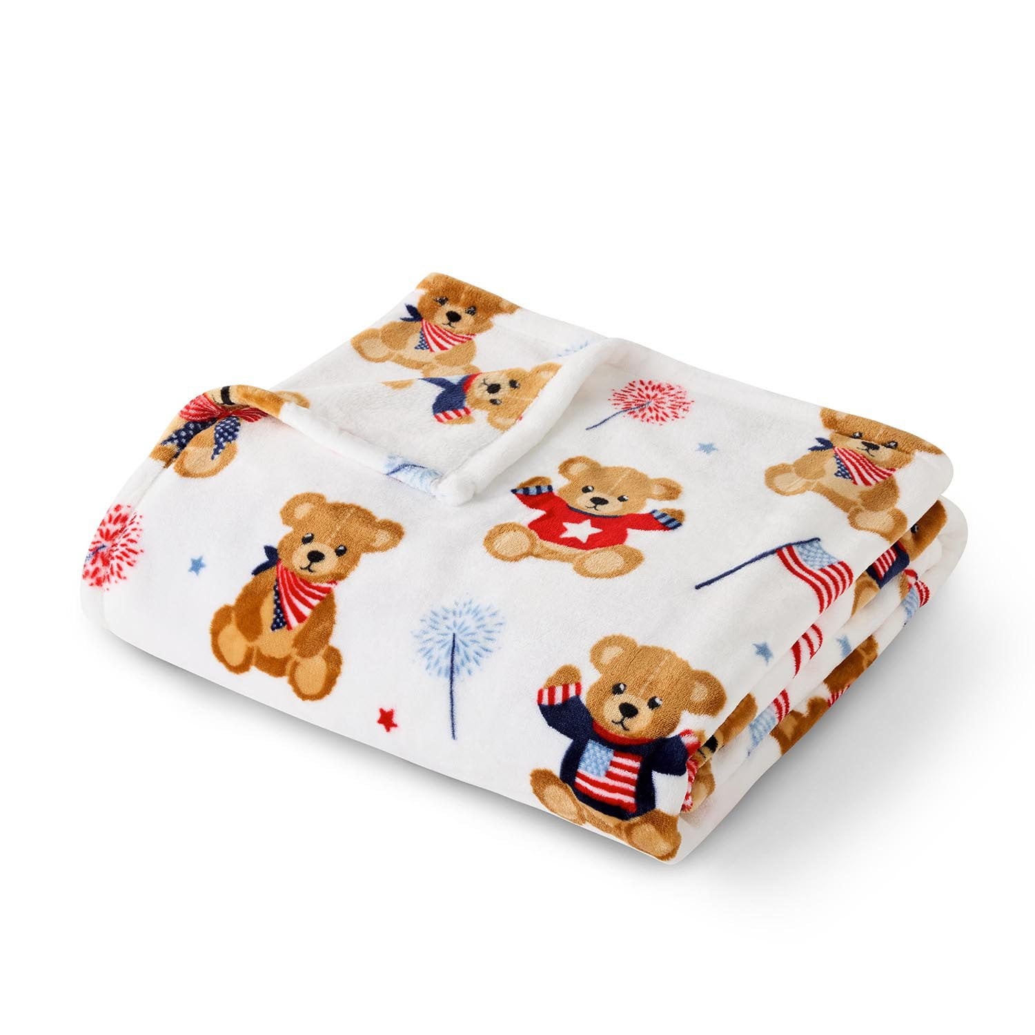 Member’s Mark Red, White & Blue Lounge Throw 60" x 70", Americana Teddy gallery