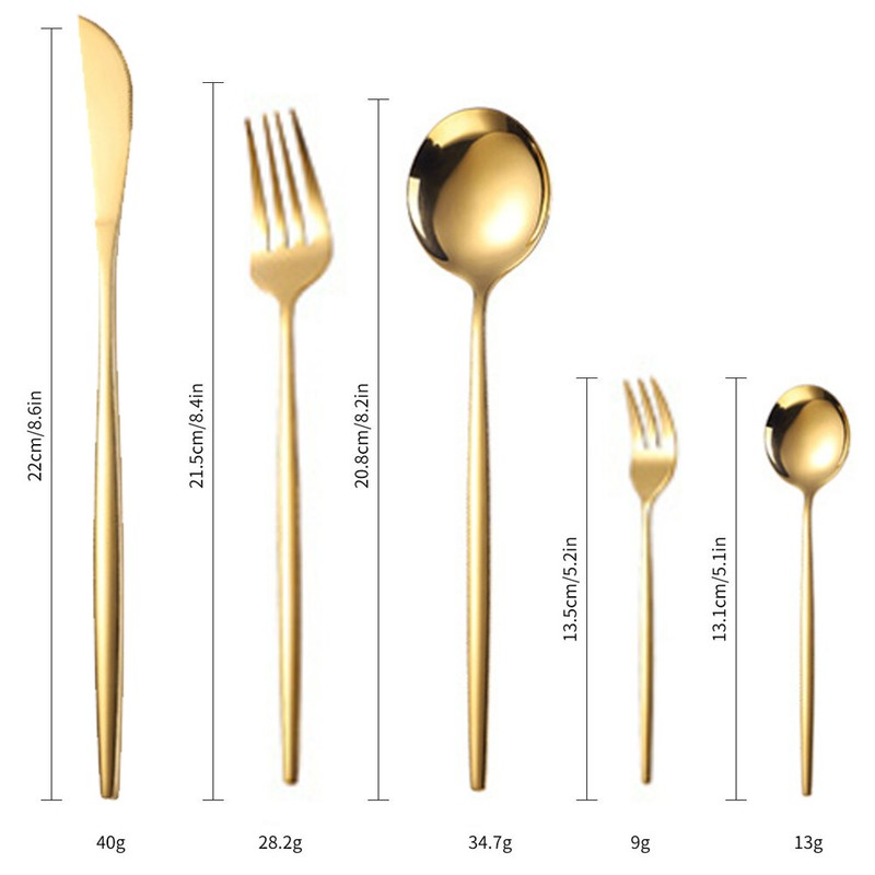48/60 Pieces Gold Teaspoons Titanium Plating Stainless Steel Tea Spoon Cutlery gallery