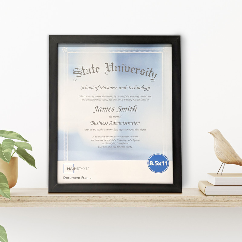 (2-Pack) 8.5x11 Document Picture Frame Certificate Wall Home Office Decor, Black gallery