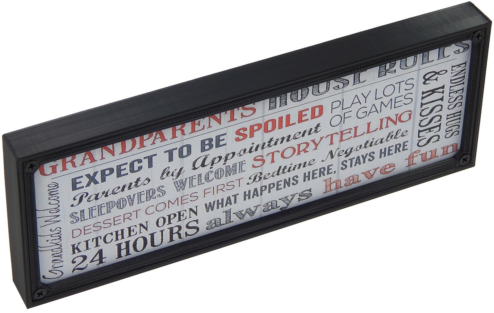 Grandparents' House Rules Primitive Farmhouse Hanging Sign and Shelf Sitter gallery