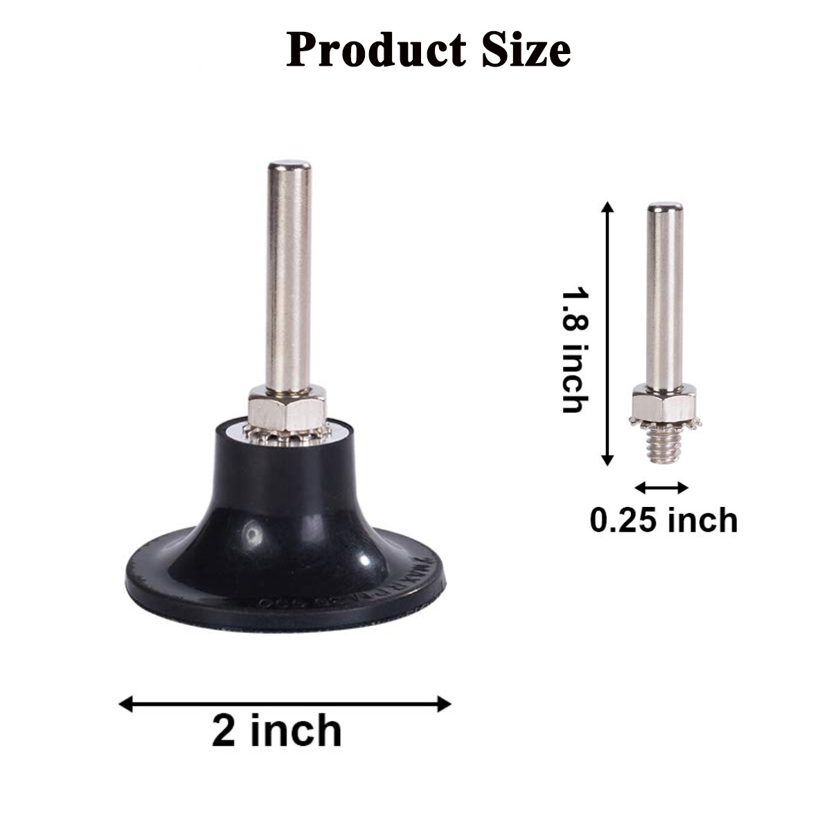 2 Pack 2 inch Sanding Disc Holder Roll Lock Rotary Pad Holder Mandrel 1/4" Shank gallery