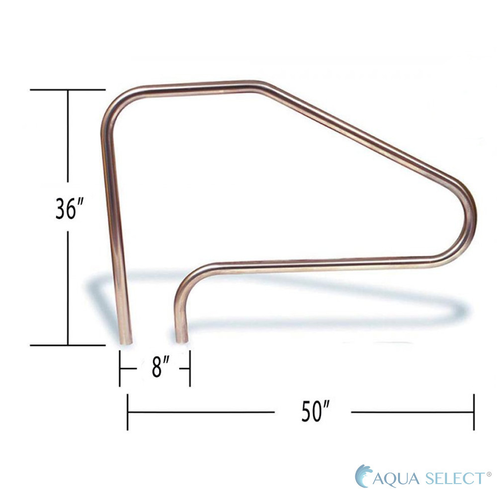 Aqua Select In-Ground Swimming Pool Stainless Steel Ladder Step Handrail gallery
