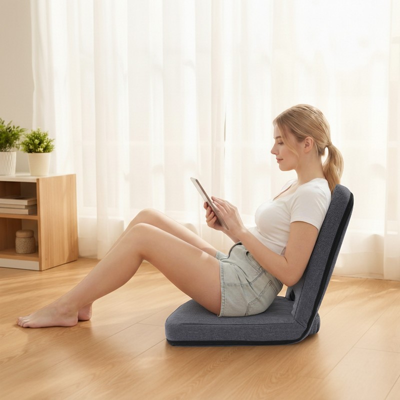 Floor Chair with Back Support Adjustable Floor Chair Foldable Meditation Seat gallery