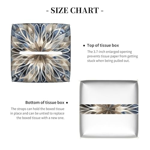 Modren Tissue Box Cover Square Leather Tissue Case Holder Gray Blue Beige Art gallery