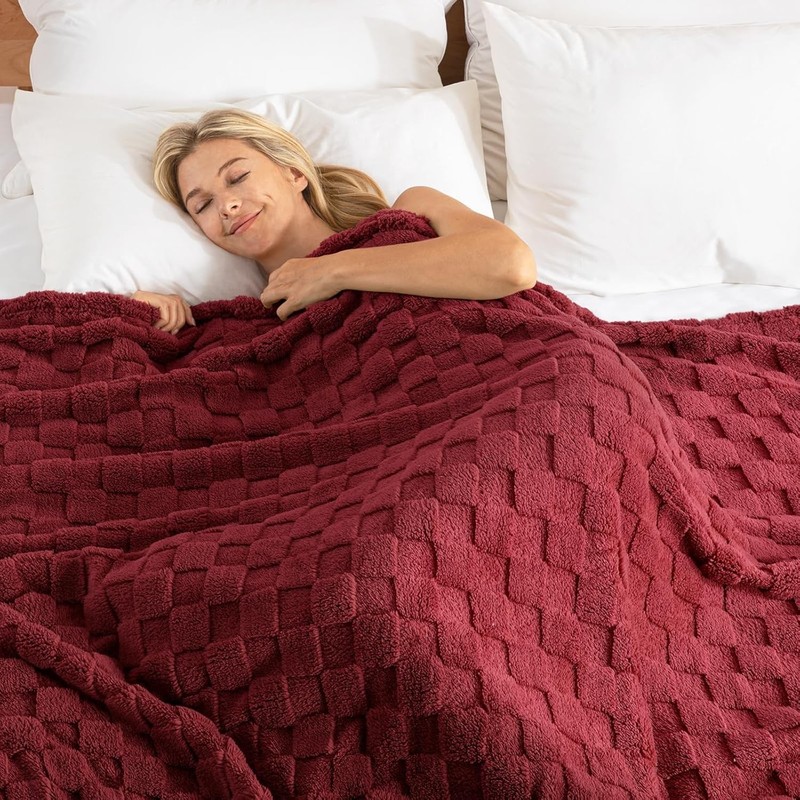Blanket Soft Fleece Warm Checkered Throw Blanket for All Season King Queen Twin gallery