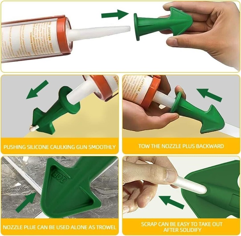 Silicone Caulk Applicator Tool Set, 3 Nozzles for Perfect Sealing and Finishing gallery