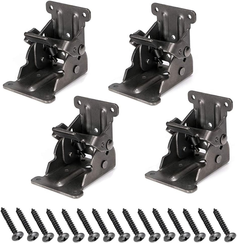 Table Leg Folding Brackets, Foldable Hinge Hardware, Self- Lock Extension Colla gallery