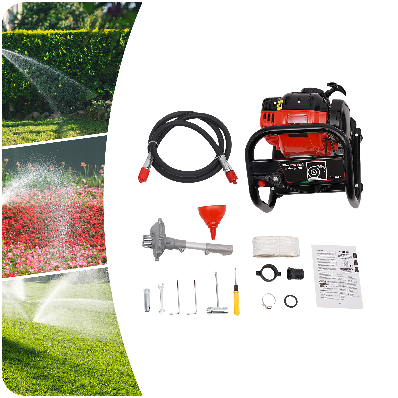 4-Stroke Gasoline Engine Water Pump, Gasoline Powered Water Transfer Pump gallery