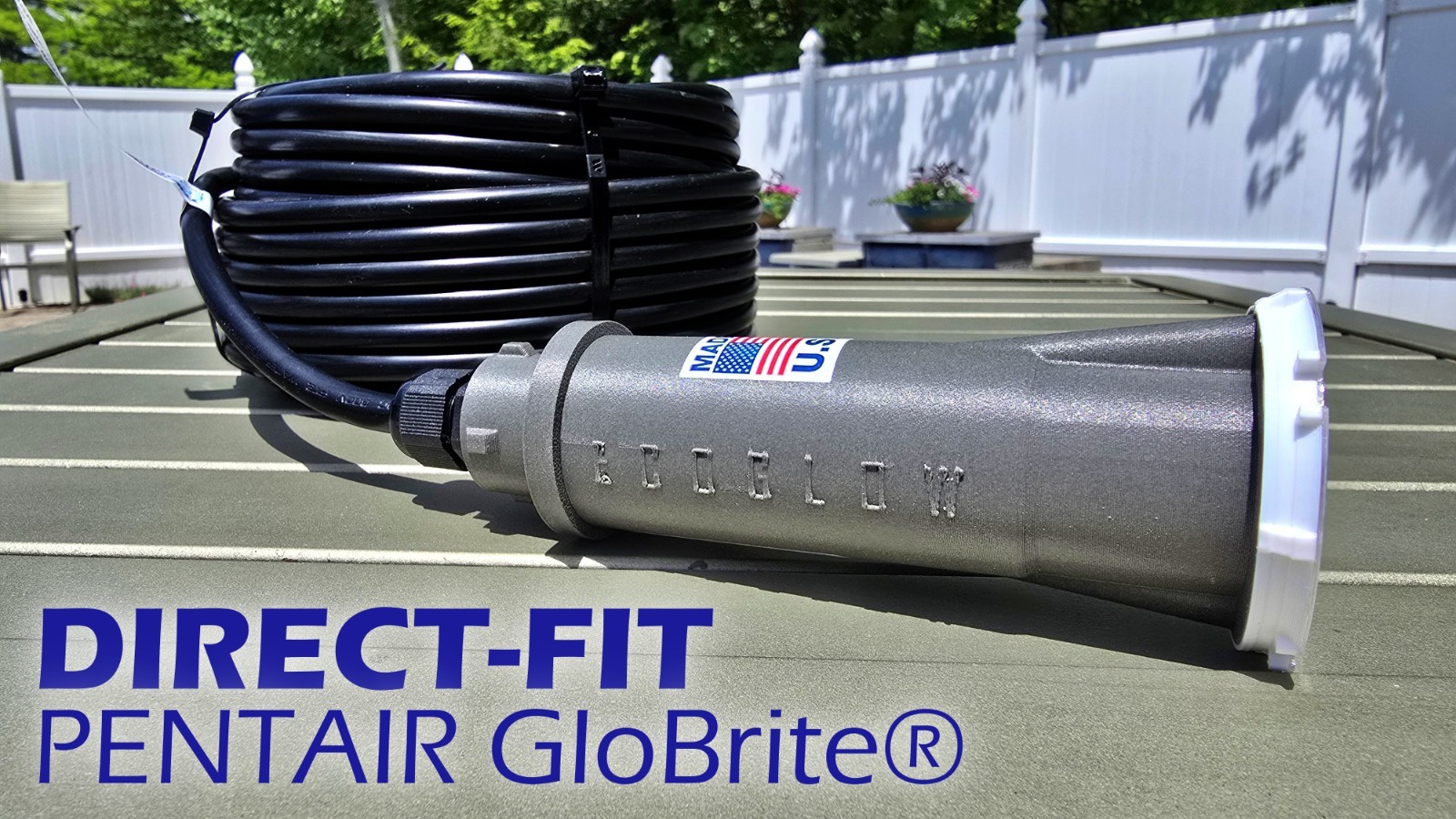 100ft White FLAGSHIP PENTAIR GLOBRITE Replacement, MADE IN THE USA, 2yr Warranty gallery