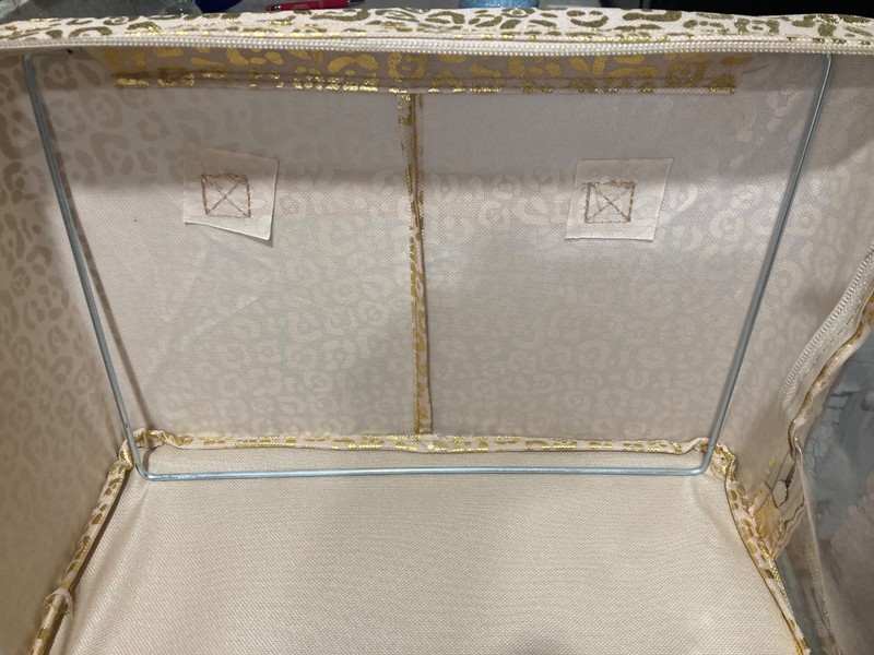 2 Folding Storage Organizer Polyester Oxford Fabric Clear PVC Window Steel frame gallery