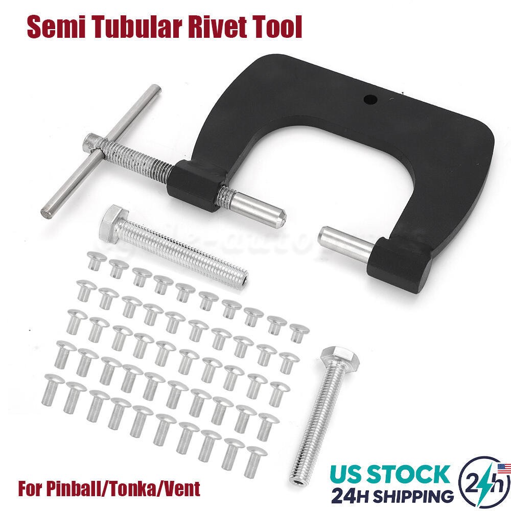 Semi Tubular Rivet Tool For 1/8" Semitubular Rivets Vent Window Restoration Kit- gallery