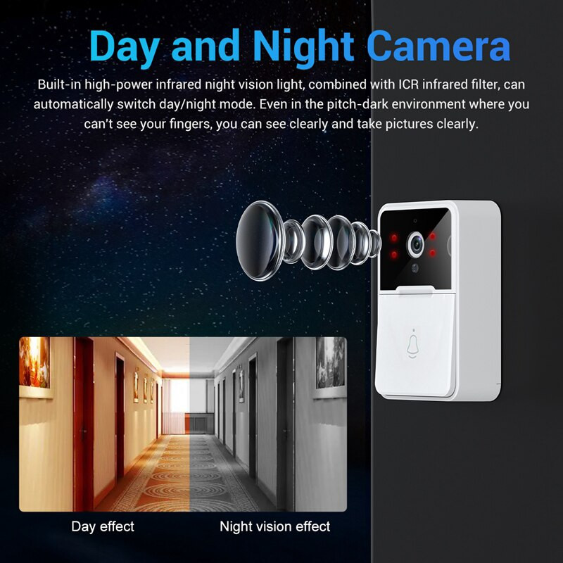 Wireless Security Smart WiFi Doorbell Intercom Video Camera Door Ring Bell Chime gallery