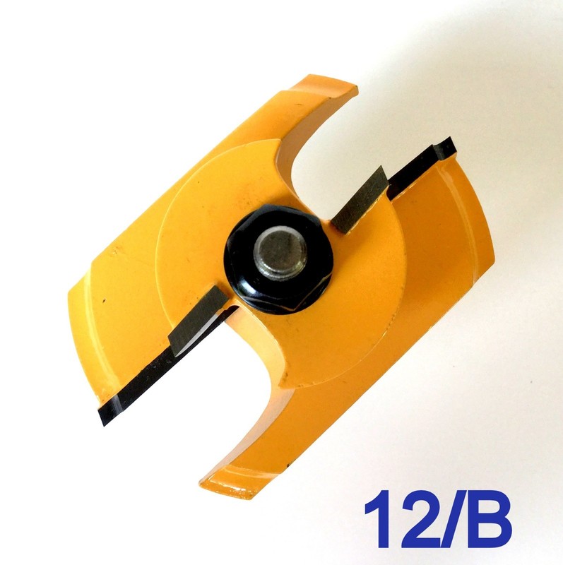 1pc 1/2" SH 12° Straight Raised Panel with Back Cutter Router Bit S gallery