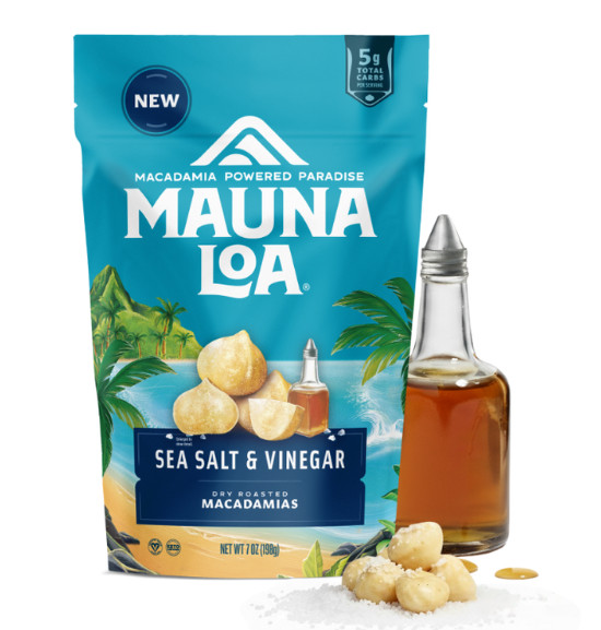 3 Bags -Mauna Loa Macadamia Stand Up Bag 7oz: Sea Salt & Vinegar gallery