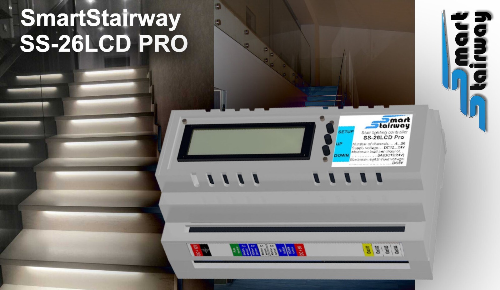 Interactive staircase lighting SmartStairway SS-26LCD PRO gallery
