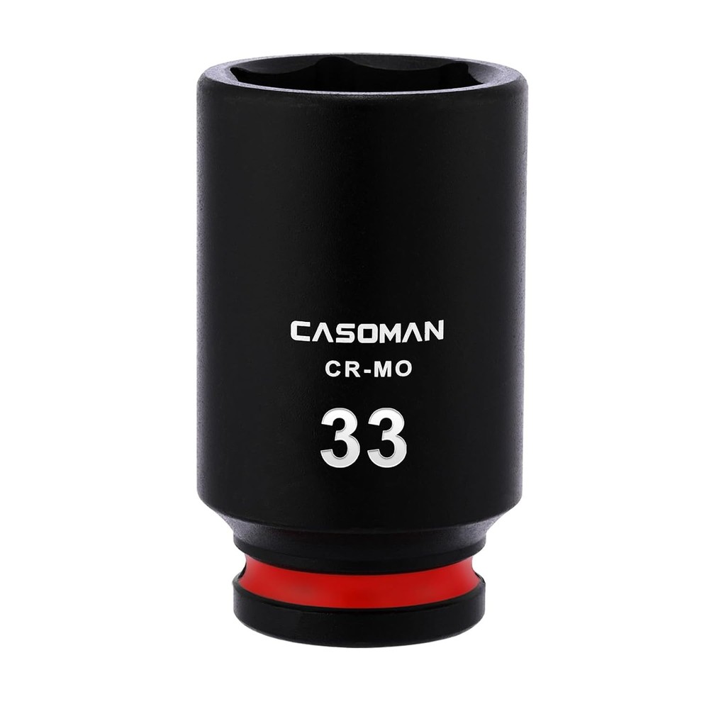 33mm Deep Impact Socket 1/2" Drive 6-Point Metric CR-MO Casoman Socket