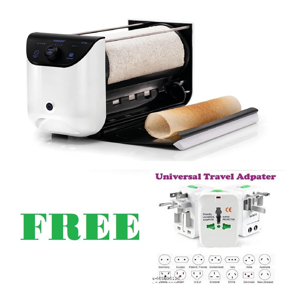 Portable Filp Dosa Maker Automatic Coated Roller Thickness Control & 1600W