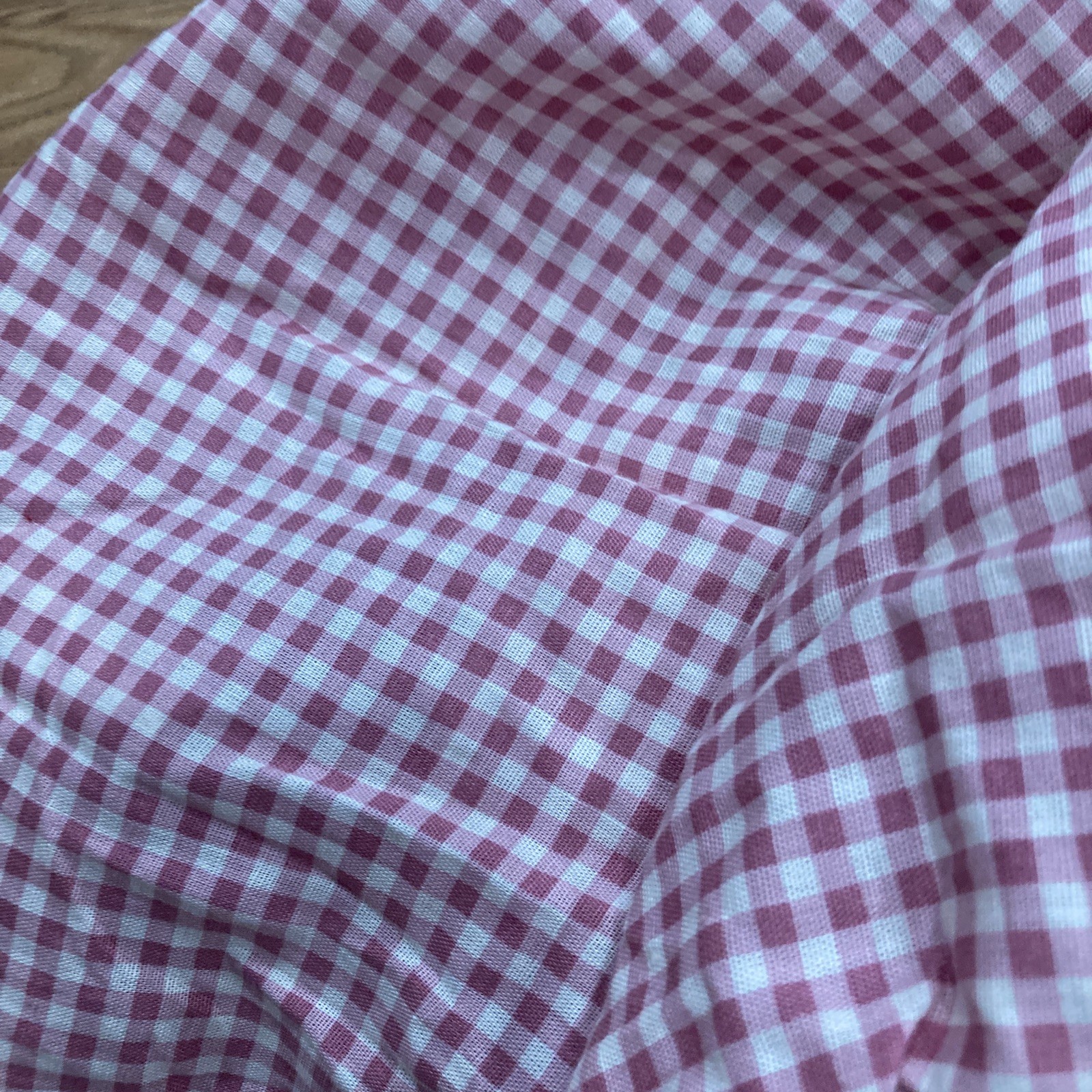 Cotton Blend Pink /White Check Pattern Full/Double Fitted Sheet 54”x75” gallery