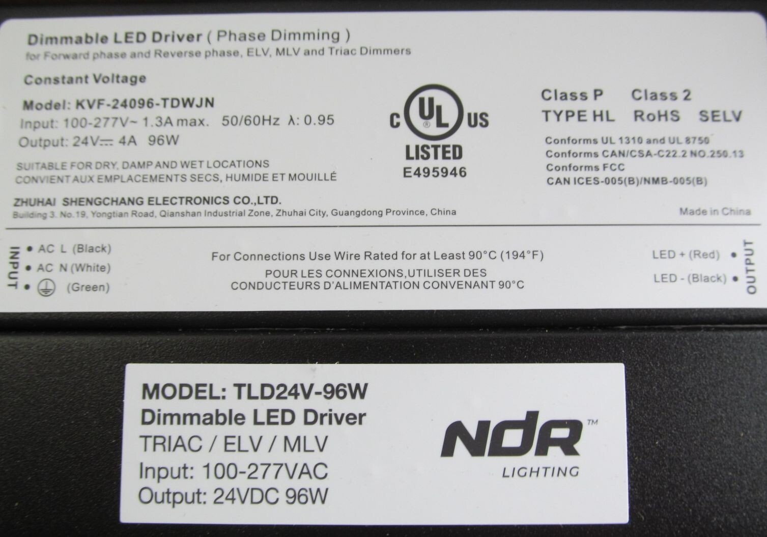 NDR TLD24V-96W 24V DIMMABLE LED DRIVER/ POWER SUPPLY TRIAC/ELV/MLV 100-277 VAC gallery