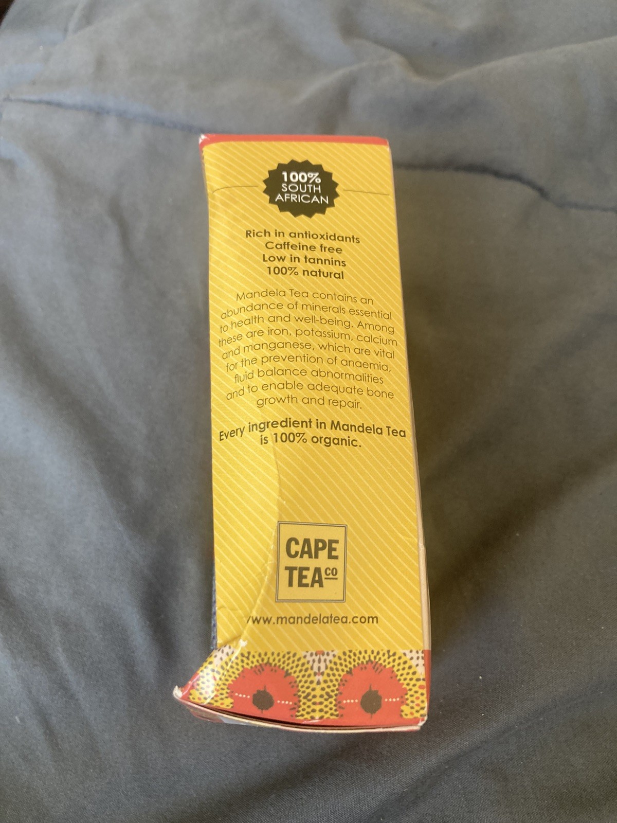 Nelson Mandela 20 Teabags In Box New Organic Honeybush & Rooibos BB10/26 gallery