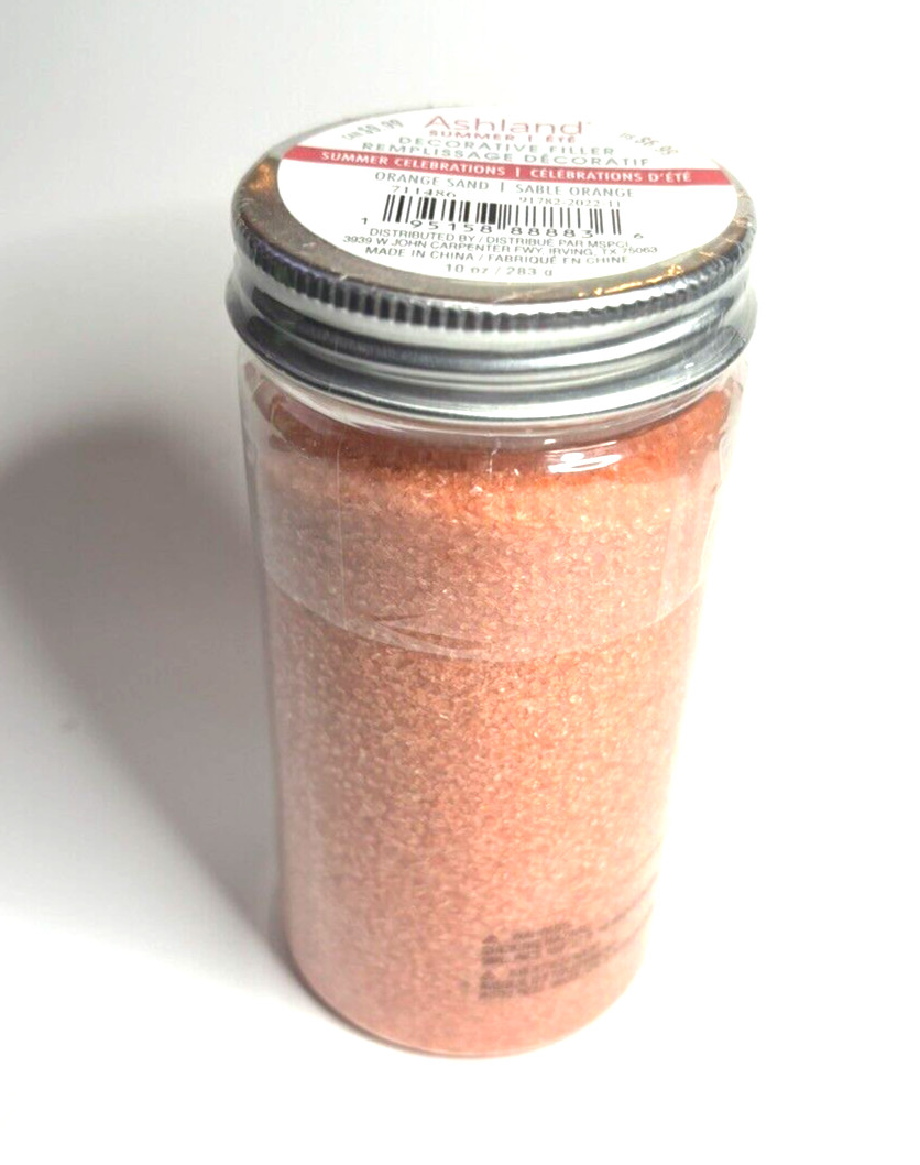Decorative filler Orange Sand in plastic jar 10oz / 383g for Crafts by Ashland gallery