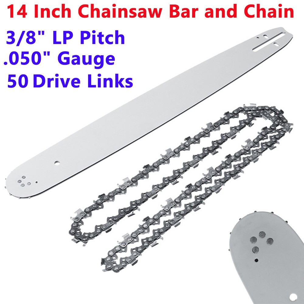 14 inch Replacement Chainsaw Guide Bar and Chainsaw Chain set for Wood Cutting gallery