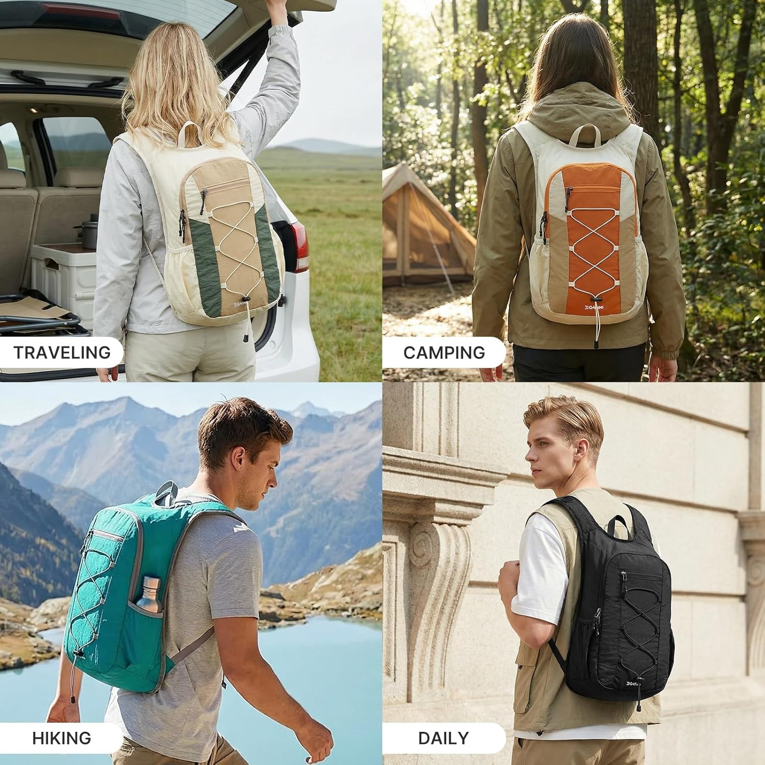 20L Hiking Backpack Lightweight Daypack with Phone Pocket Small Packable Foldabl 2