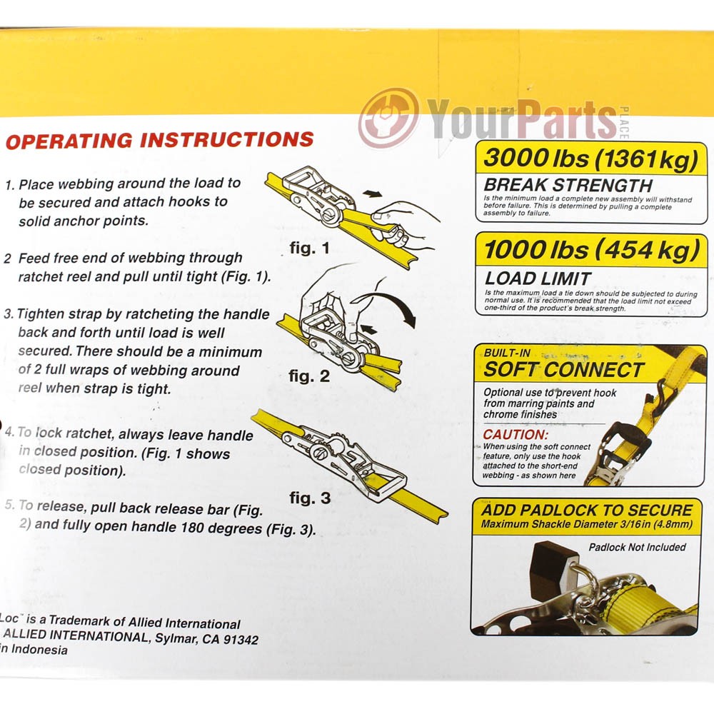 12 Ft Ratcheting Tie Down Straps 4 Pack XL Grip 1000lbs Load Limit S-Hook 89994 gallery