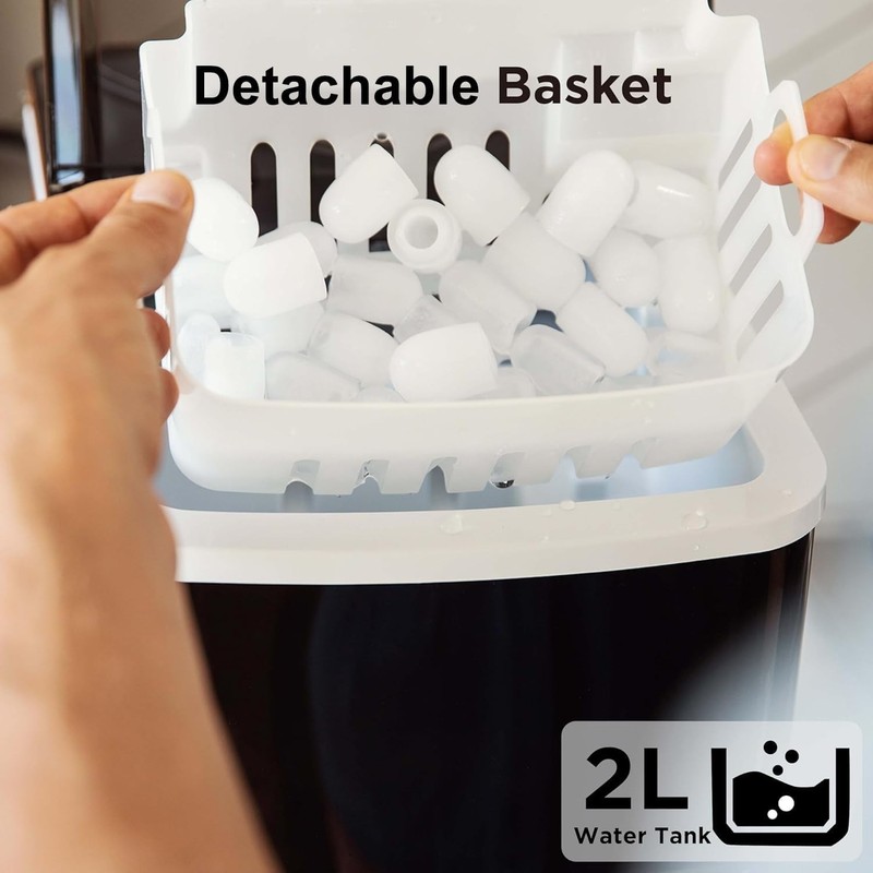 Silonn Portable Ice Maker Machine Countertop 26 lbs Self-Cleaning 2 Sizes Bullet gallery