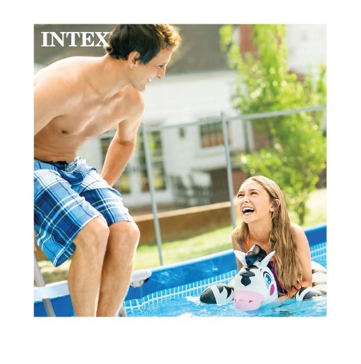 [SALE] Intex 86in x 23in Rectangular Frame Above Ground Splash Swimming Pool gallery