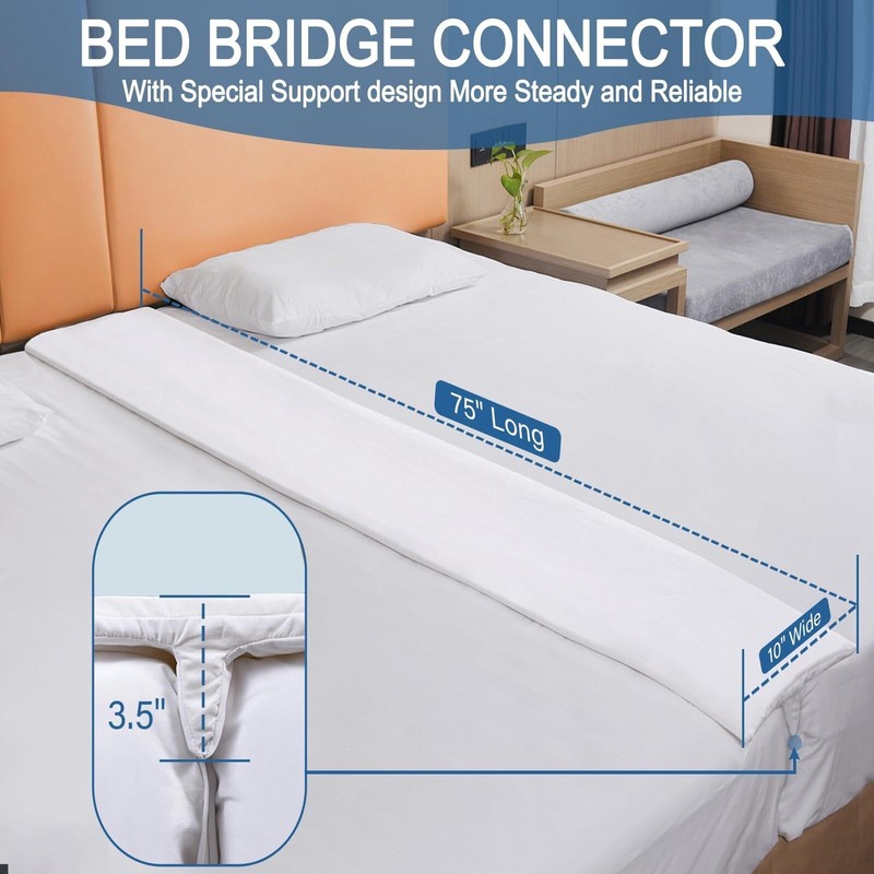 Split King Gap Filler for Adjustable Bed, Twin to King Bed Converter,Bed Gap gallery