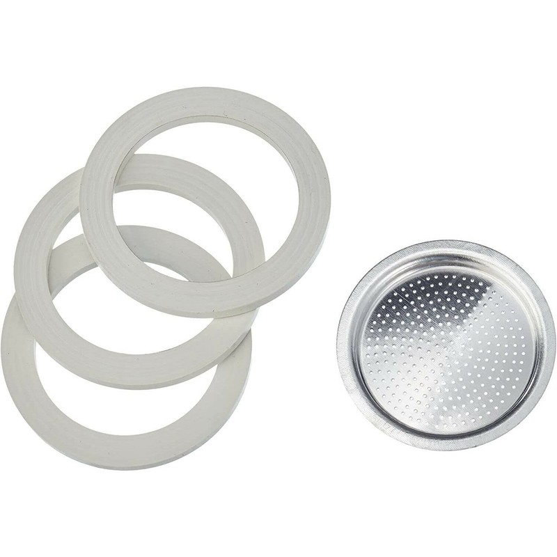 Bialetti Spare Parts, Includes 3 Gaskets and 1 Plate, Compatible with Moka gallery