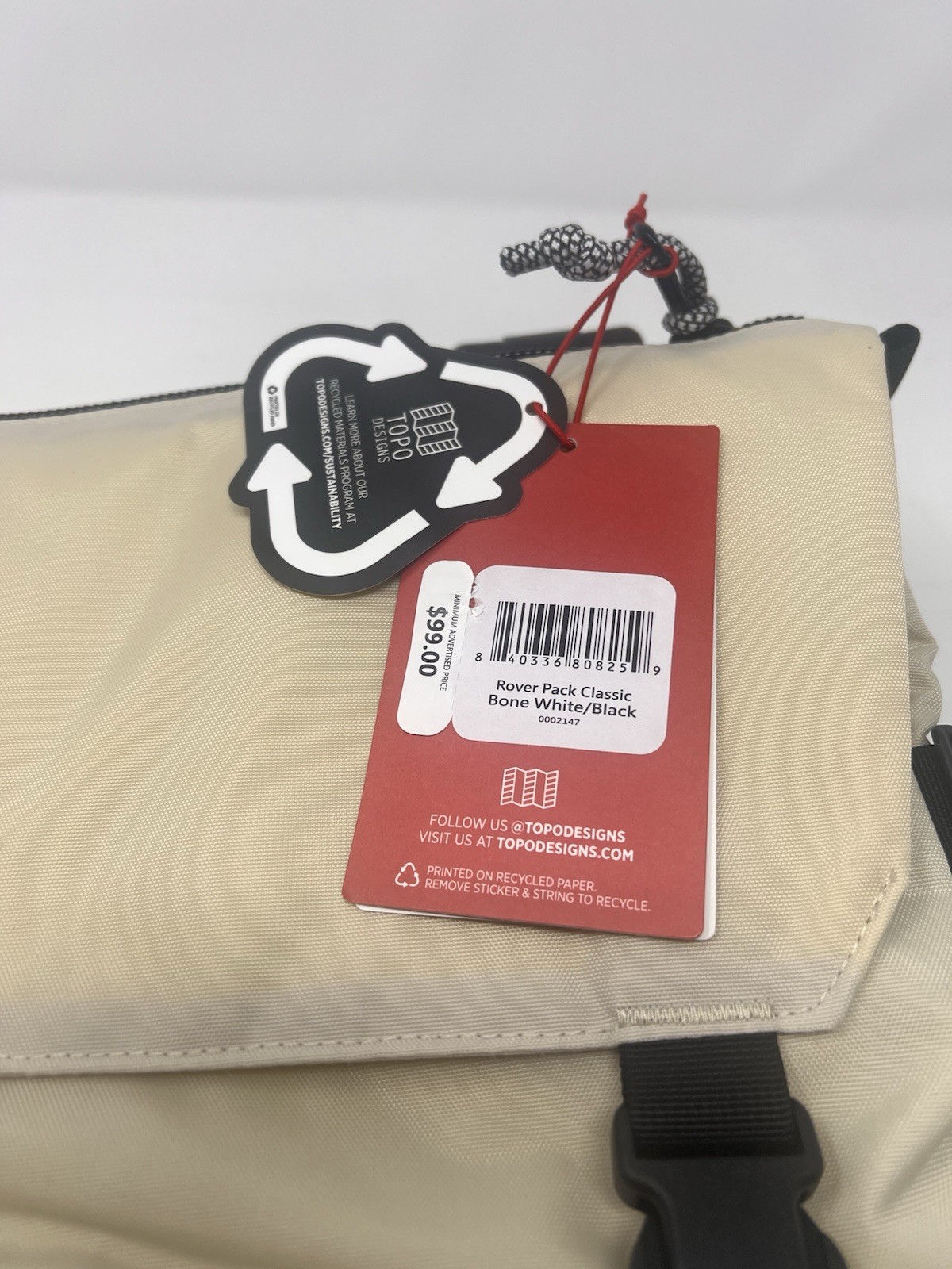 Topo Designs Rover Pack Classic Bone White/Black 4