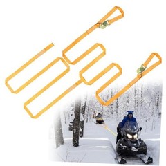 Extra Long Snowmobile Tow Straps, 4400lb Break Strength, 19ft Heavy Duty ATV