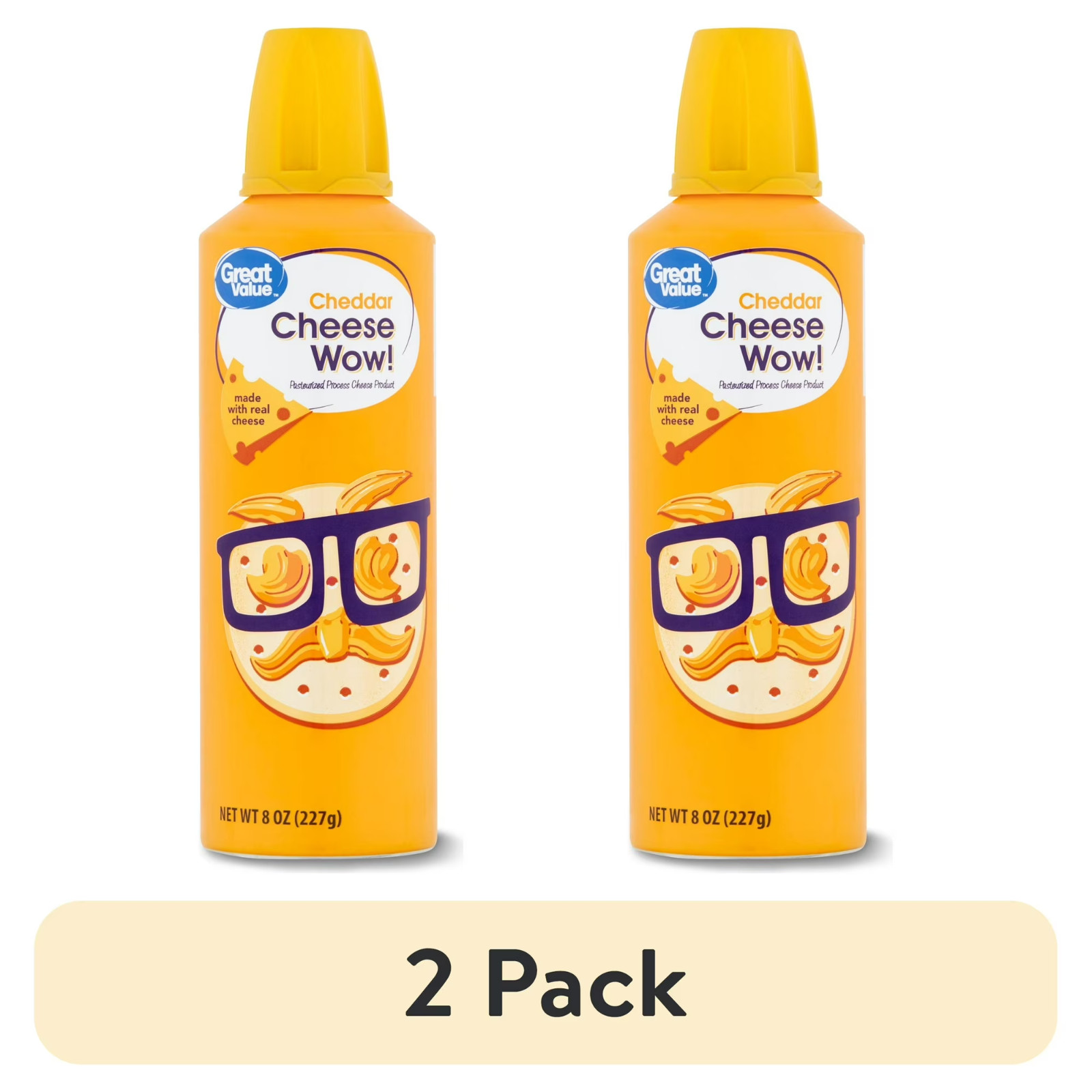 (2 pack) Great Value Cheese Wow! Spray Cheese, Cheddar, 8 oz... gallery