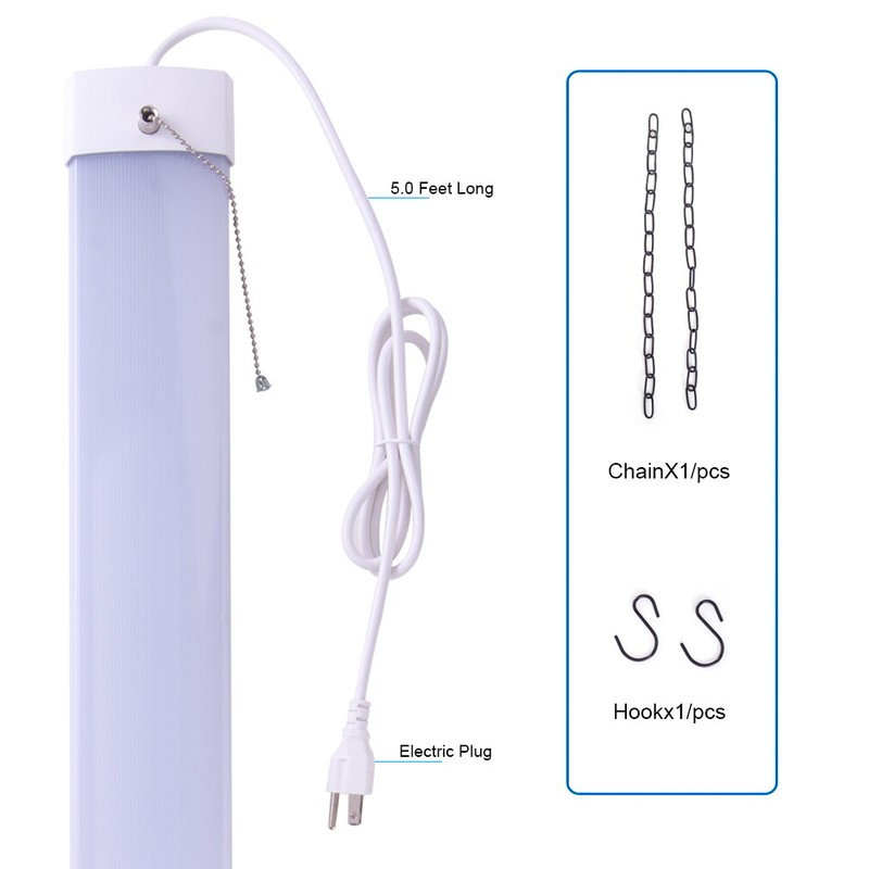 4FT Fixture LED Shop Utility Ceiling Light Linkable Super Bright 5500LM Garage gallery